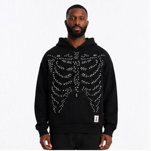 Nueva Llegada 2026 Sudadera con Capucha para Hombre con Pedrería, Diseño Elegante con Cristales, Tela Suave y Cómoda, Moda Urbana - Product Image 1