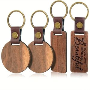 Personal <b>Key</b> <b>Ring</b> Natural Wood Party Favors Keychain Lanyard for <b>Bag</b> Pendant - Product Image 1