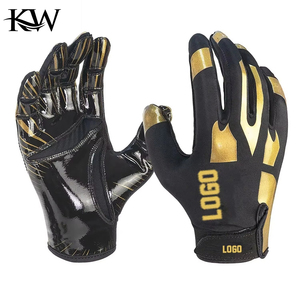 Gants de football américain personnalisés pour receivers avec grip en latex, protection UV imperméable et sangle de poignet réglable - Product Image 1