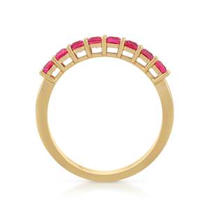 Princess Cut Pink Zircon Eternity Band Ring Channel Setting Women's Classic Fine Jewelry - Product Image 4