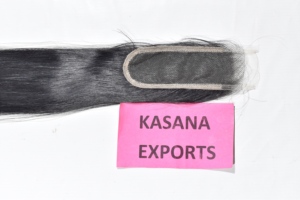 Extensions de cheveux humains bruts en gros, closure HD 2*6, lisses naturels, couleur naturelle noire, cuticules alignées, provenant d'usine vietnamienne - Product Image 4