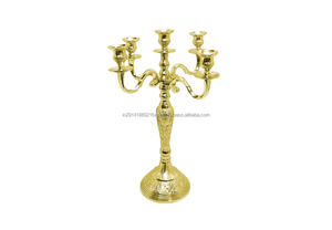 Bougeoir candélabre en relief à 5 bras pour anniversaire de mariage à la maison Saint-Valentin et célébration de Noël pour décorations - Product Image 3