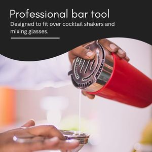 Direct Sales Professional Bartender Stainless Steel Cocktail Strainer for Mocktail Wine Drinks Hawthorne Rod <b>Bar</b> Strainer - Product Image 2