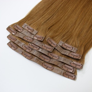 APOGROUP Extensions de cheveux à clipser sans couture 100% cheveux humains vierges vietnamiens Remy, aspect naturel, toutes couleurs, 10 pouces, double épaisseur, pointes épaisses, Hanoi - Product Image 2
