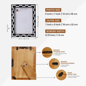 Handicrafts Home Picture <b>Frames</b> - Vintage Style <b>Wall</b> Hanging & Desk Decor Farmhouse Photo <b>Frames</b> - Product Image 3