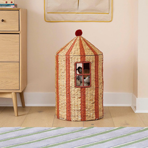 Water hyacinth basket woven into the shape of a <b>tent</b> Handmade Storage Basket Wholesale eco-friendly Made in Vietnam - Product Image 6