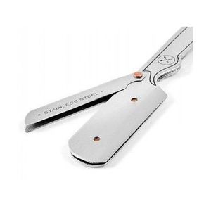 Navajas de Afeitar de Acero Inoxidable de Alta Calidad con Mango de Plástico para Salón de Belleza, Navajas de Barbero Plegables Manuales de Una Sola Hoja - Product Image 3