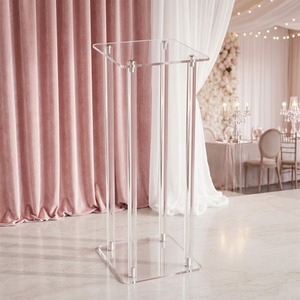 Soporte de Flores de Acrílico Transparente para Decoración de Bodas, Exhibidor de Flores de Acrílico Transparente para Mesa de Boda - Product Image 1