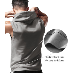 Men's Winter Sleeveless <b>Workout</b> <b>Hoodie</b>-Stretchable Comfortable for Fitness Bodybuilding Gym Sleeveless <b>Hoodie</b> - Product Image 3