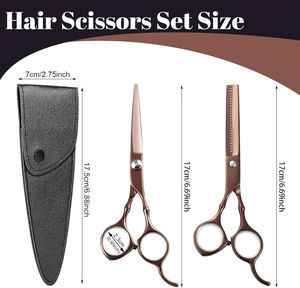 Tijeras de Barbero Premium de Acero Inoxidable VG10 para Diestros, Punta de Cuchilla Afilada, 30 Dientes, Mango Mediano para Cabello - Product Image 4