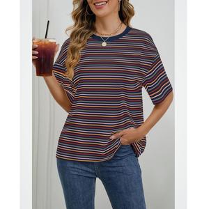 High Quality Streetwear Blank Solid Short Sleeve T-Shirt 180 GSM Heavyweight Plain Dyed Women's T-Shirts Export BD - Product Image 6