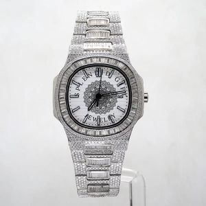 Splendide montre à diamants pour femme, 30 mm, mouvement à quartz analogique, verre saphir, bracelet en acier inoxydable, fermoir déployant - Product Image 5