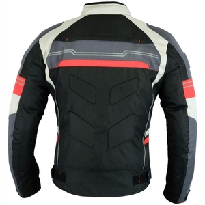 Men's Black Red <b>White</b> Leather Motorcycle <b>Jacket</b> Windproof Zipper Closure Stand Collar Moto <b>Biker</b> Style Autumn Wear - Product Image 2