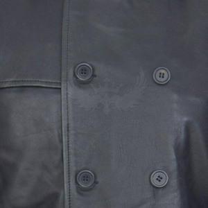 Manteau long en cuir imperméable pour homme, pour l'hiver, chaud, avec un matériau souple et flexible et un design moderne et tendance - Product Image 6