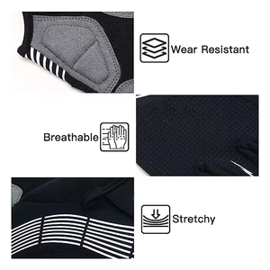 Guantes de Ciclismo Transpirables de Medio Dedo, Antideslizantes, con Acolchado de Gel Antichoque, Cierre de Velcro de Poliéster y Algodón, para Bicicleta, Gimnasio y Fitness - Product Image 4