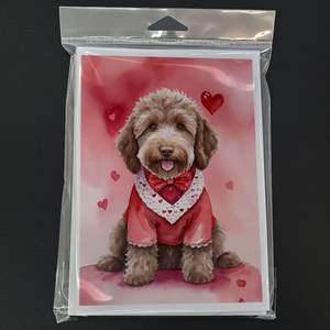Labradoodle การ์ดอวยพร A7วาเลนไทน์ของฉันบรรจุการ์ดเปล่า8ใบพร้อม5x7ขนาดซองจดหมาย - Product Image 3