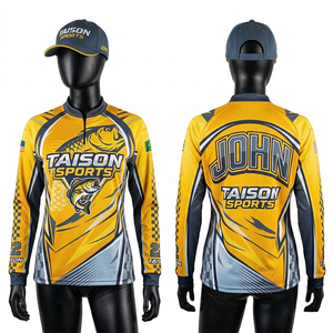 Camiseta de Pesca para Mujer de Poliéster 180GSM, Diseño de Panel Degradado Azul Océano, Manga Larga, Logotipo Sublimado - Product Image 2