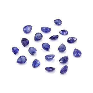 Saphirs bleus naturels de Bangkok, taille poire calibrée 4x5mm, pierres précieuses de saphir bleu naturel facettées pour la création de bijoux - Product Image 4