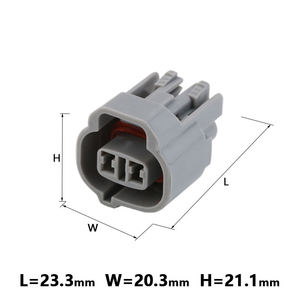 6189-0031 2 Pin IP67 Sealed Fog <b>Light</b> Lamp <b>Socket</b> Reverse Radar Male Female Auto Connector - Product Image 3