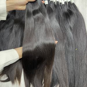 Extensiones de cabello humano de la mejor calidad, cabello natural liso y color negro natural, listo para enviar. - Product Image 2