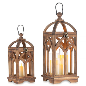 Wholesale Grey Metal Hanging Candle <b>Lanterns</b> <b>Set</b> of 2 for Indoor Outdoor Garden & Wedding Home Decoration In Reasonable Price - Product Image 5