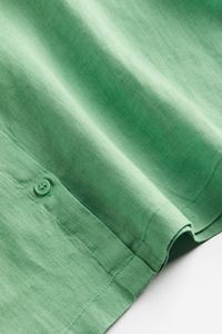 Camisa de manga larga Oxford casual de moda para hombre y mujer, estilo crop top liso con bordado, ajustada - Product Image 6