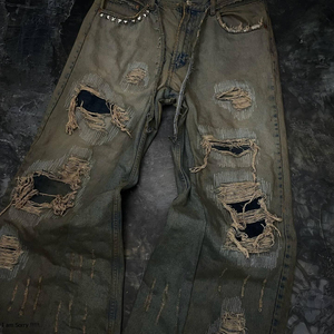 2026 High Quality Lightweight Canvas Distressed Washed Flared Premium Custom Stylish Denim <b>Jeans</b> Quick-Dry <b>Men's</b> - Product Image 5
