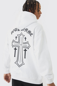 Sudadera con Capucha Unisex Y2K Blanca Extra Grande con Logotipo Personalizado, Sudadera Térmica para Hombre, 100% Algodón, Secado Rápido, Corte Regular - Product Image 2