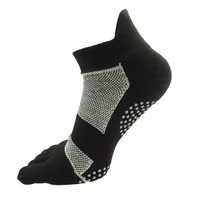 Chaussettes de yoga antidérapantes à cinq doigts, coupe basse, mélange de laine respirant, pour le sport, le Pilates, la gym et l'usage quotidien