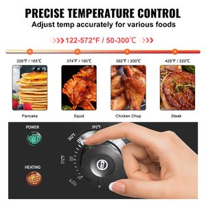 Piastra Elettrica Commerciale da 21 Pollici, 1600W, in Acciaio Inox, con Superficie Antiaderente, 122V, Controllo Digitale - Product Image 4
