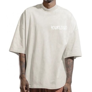 Camiseta Blanca de Moda Urbana para Hombre, Cuello Redondo, Manga Corta, Corte Holgado, Algodón, Informal, Básica - Product Image 4