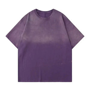 เสื้อยืดคอตตอนถักแบบสั่งทำขายดีที่สุด 100% ล้างสีแบบแอซิด ทรงยาว สตรีทแวร์ ฮิปฮอป วินเทจ แห้งเร็ว คอกลม ทรงโอเวอร์ไซส์ สำหรับผู้ชาย - Product Image 3