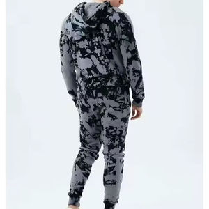 Unisex Tie Dye Hooded Reversible <b>Tracksuit</b> Set Full Sleeve Breathable Washed Casual Winter Polyester/Cotton Material Logo - Product Image 2