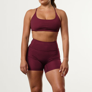 Women's Activewear Set High Waist Sports Bra Legging <b>Pants</b> 2 Piece Solid Color Seamless Breathable Reversible High Quality - Product Image 2