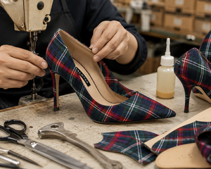 Custom Scottish Tartan Women Stiletto <b>Heels</b> Plaid Fashion Pumps Manufacturer Direct Supply - Product Image 6