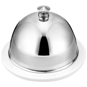 Pot à beurre en acier inoxydable plaqué argent, moderne, luxueux, fait main, compatible lave-vaisselle, écologique, taille personnalisée - Product Image 5