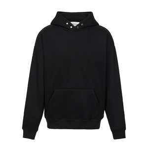 Sweat-shirt à capuche zippé 3D personnalisé pour homme, en coton épais, coupe oversize avec épaules tombantes et logo brodé pour l'hiver - Product Image 4