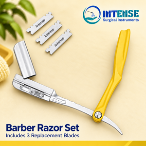 Ensemble de rasoirs de barbier professionnels en acier inoxydable, rasoir droit avec lames remplaçables pour le soin masculin - Product Image 3
