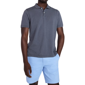 Camisa Polo Azul Slim Fit para Hombre, Camisa Polo Casual de Manga Corta, Etiqueta Personalizada, 100% Algodón Mercerizado, Camisa Polo al por Mayor - Product Image 5