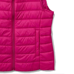 Gilet matelassé sans manches pour femmes grandes tailles, veste d'hiver chaude en nylon, logo personnalisé, respirant, gilets matelassés OEM - Product Image 3