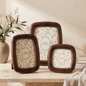 Cadre photo en bois rustique fait main, écologique, de qualité supérieure, pour table, support portrait, pour photos de famille, souvenirs de mariage, cadeaux d'anniversaire - Product Image 3