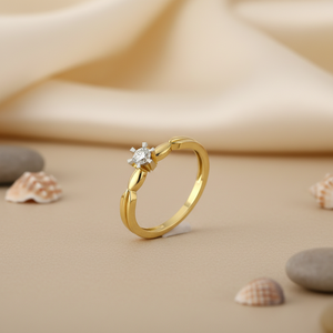 Anillo de compromiso y boda solitario de oro amarillo para mujer, hecho a mano, diseño personalizado, diamantes cultivados en laboratorio, proveedor de joyería clásica - Product Image 2