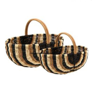 Natural Round Rattan Tray Restaurant Snacks and Serving <b>Baskets</b> Handmade Woven <b>Storage</b> <b>Wicker</b> Crafts - Product Image 3
