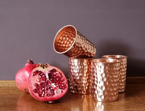 Vaso de Cobre con Base Martillada, Diseño Pulido Brillante, 100% Cobre Natural Puro, Vasos y Tumblers - Product Image 6