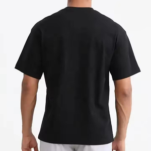 T-shirt pour homme en coton 100% imprimé sur mesure, col épais, tissu lourd, coupe ample, 300 grammes - Product Image 3