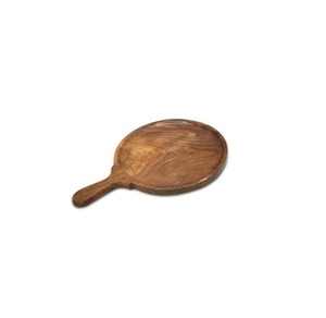 Planche à pizza en bois personnalisée avec bord rainuré, plateau à pizza en bois naturel pour la maison, la cuisine, le restaurant, pour servir la pizza - Product Image 2