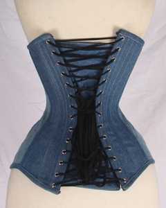 Corset en jean pour femme, serre-taille à agrafes, maintien ferme, respirant, gainant, usage quotidien, lavable en machine, sous-poitrine - Product Image 3