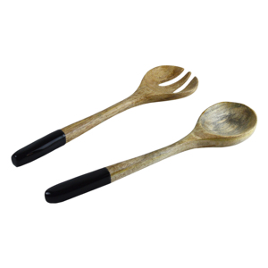 Cuillères en bois au design classique, décoration de cuisine, design pour restaurants et hôtels, couverts naturels avec finition peinte. - Product Image 1