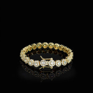 Export Premium Quality Gold/<b>Silver</b> Plated Moissanite Hip Hop Bracelet for Unisex Gift From <b>Indian</b> Supplier - Product Image 3