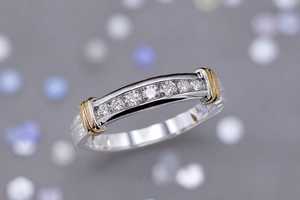 Modern Style Round Cut Lab Grown Diamond Luxury Band <b>Rings</b> for Unisex 14K White Gold Anniversary Lovers Gift For Party Charms - Product Image 1